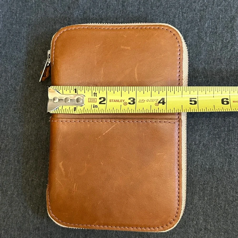 This Is Ground Mod Leather Organizer Toffee Brown Zip Case Insert Notebook